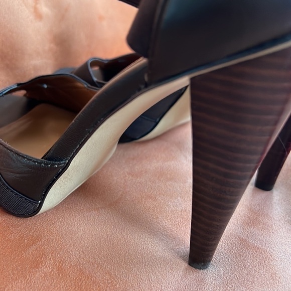 Calvin Klein dark brown leather Peep toe heels - Picture 12 of 12